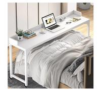 MENGLI-2024 Scrivania mobile portatile Tavolino servitore con ruote, scrivania for computer mobile queen size, carrello laptop, postazione di lavoro, tavolino sopra il letto