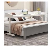 MENGLI-2024 Scrivania mobile portatile Tavolino servitore con ruote, tavolino regolabile sopra il letto, scrivania mobile for uso domestico e ospedaliero(150x40x68cm)