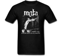 MENGLI Mgla Exercise in Futulity Further Dowm The Nest T Shirt Men Printing Poland Black Metal Band Tee Black XXL