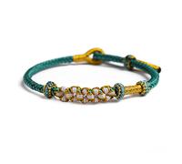 MENGLINA Moda Donna Uomo Fatto a mano Cinese Primavera Fiore di Pesco Nodo Fiore Fascino Feng Shui Fortunato Corda Rossa Braccialetto Mezzo finito Gioielli FAI DA TE Accessori Coppia Bracciali Am, 15