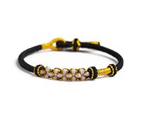 MENGLINA Moda Donna Uomo Fatto a mano Cinese Primavera Fiore di Pesco Nodo Fiore Fascino Feng Shui Fortunato Corda Rossa Braccialetto Mezzo finito Gioielli FAI DA TE Accessori Coppia Bracciali Am