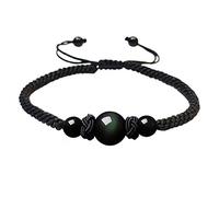 MENGLINA Uomini Donne Intrecciato A Mano Nodo Cinese Corda Regolabile Coppia Bracciali Naturali Pietra Agata Rossa Nera Perline Sfere Intrecciate Fatti A Mano Feng Shui Braccialetto Amanti Gioielli