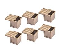 Mengmen 6 x teglia quadrata coperchio stampo per pane tostato padella per pane pullman pagnotta padella coperchio antiaderente mini cubo d'