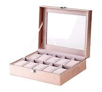 Mengmen Custodia speciale per le donne Femminile Ragazza Orologi da Polso Scatola di Immagazzinaggio Raccogli Rosa Cuoio 'unità di elaborazione 10 Griglie Moda Gover, Oro rosa, 10 Grids