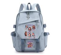 Mengmiao K-Katseye Zaino Unisex per Bambini, Impermeabile Zaino per la Scuola con Scomparto per Laptop, Ampio Spazio di Archiviazione, Zaino Stile Coreano Fan con Sophia Manon Daniela Lara Megan