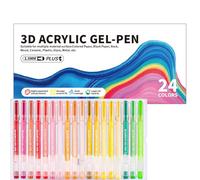 MengRan Penne gel acriliche 3D, 24 pezzi, inchiostro multicolore assortiti