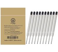 MengRan Ricariche per penna a sfera da 9,9 cm, punta media da 1 mm, compatibili con ricariche per penna Parker, confezione da 10 (inchiostro nero)