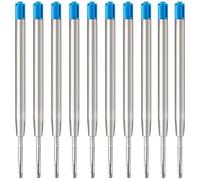 MengRan Ricariche per penna a sfera da 9,9 cm, punta media da 1 mm, compatibili con ricariche per penna Parker, confezione da 10 (inchiostro blu)