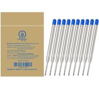 MengRan Ricariche per penna a sfera da 9,9 cm, punta media da 1 mm, compatibili con ricariche per penna Parker, confezione da 10 (inchiostro blu)