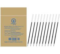 MengRan Ricariche per penna a sfera da 9 cm, per penne a scatto, blu, 10 pezzi