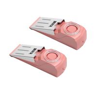 Mengshen Allarme di sicurezza per porta, 120 dB, design ultra sottile, portatile, installazione fai da te, allarme antifurto per case in affitto, uffici, viaggi, confezione da 2 (batteria ricaricabile