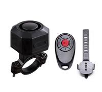 Mengshen Allarme per bicicletta con supporto per bicicletta elettrica, allarme con movimento a distanza, sistema di allarme antifurto senza fili, per moto, scooter, auto (include cinturino