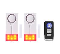 Mengshen Allarme Per Porta Finestra, Antifurto Con Luce Sonora Per La Sicurezza Del Garage Dell'appartamento Di Casa - Include 2 Allarmi e 1 Telecomando