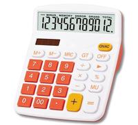 Mengshen Calcolatrice di base per ufficio Batteria solare a doppia alimentazione Calcolatrice dedicata finanziaria Display a 12 cifre Calcolatrice aziendale desktop di grandi dimensioni standard