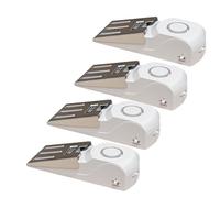 Mengshen Confezione da 4 allarmi per fermaporta da 120 dB con sensibilità regolabile, allarme portatile di sicurezza per porta per appartamento e viaggi, base in gomma antiscivolo, dispositivo di