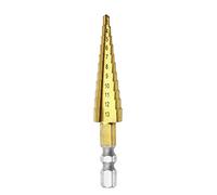 Mengshen Punte a Gradini 3-13mm, HSS Titanio Rivestito Step Drill Bit Cutter Hex Shank Utensili elettrici Professional Pagoda Step Drill Bit Set Multifunzione Hole Alesatore Drilling