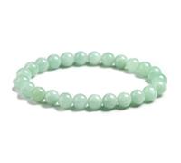 Mengsiy Bracciale in Giada Cinese Verde Acqua Bracciale in Pietra di Potere di Giada Bracciale in Giada for Donna Bracciale in Vera Giada for Uomo (Color : 8mm, Size : 18cm)