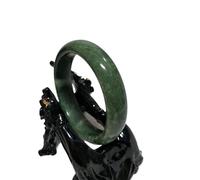 Mengsiy Bracciale in Giada Verde per Donna e Uomo (Color : 62mm-64mm)