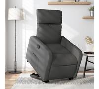 Mengtu Poltrona Alzapersona Reclinabile Grigio Scuro in Tessuto,Mobile Sedia da Massaggio Tutto Il Corpo Relax, Poltrona Massaggiante Poltrona Reclinabile Relax b