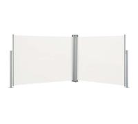 Mengtu Tenda da Sole Laterale Retrattile Crema 140x1000cm, Tenda da Esterni per Privacy, Tenda a Scorrimento Laterale per Giardino Balcone Terrazzo Mobili per Interni/Esterni