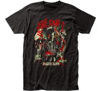 MENGWANJIA Evil Dead 2 Dead by Dawn T Shirt Mens Pop Culture Movie Retro Tee Black Size L