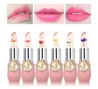 Mengxin 6 Pezzi Rossetto Cambia Colore Balsamo Labbra Colorato Rossetto Magico Lucidalabbra Trasparente Lunga Durata Gloss Labbra Regalo di Natale di Compleanno per Ragazze Donne (6 Colori)