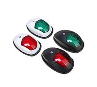 MENGXIU MENGKE 2pcs Universale Lampada del Segnale della Luce Laterale Laterale del Segnale Laterale Lampada di Navigazione della Luce Adatta for la Barca Marina Yacht Truck Trailer Van(Black)