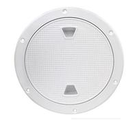 MENGXIU MENGKE Accesso a Piastra a Terra Rotonda Anti-Utraviolet Addominali Coperchio del Ponte della Barca Antiscivolo Banco di ispezione Bianco Adatto Adatto for la Barca Marina(8 Inches)