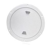 MENGXIU MENGKE Accesso a Piastra a Terra Rotonda Anti-Utraviolet Addominali Coperchio del Ponte della Barca Antiscivolo Banco di ispezione Bianco Adatto Adatto for la Barca Marina(6 Inches)