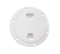 MENGXIU MENGKE Accesso a Piastra a Terra Rotonda Anti-Utraviolet Addominali Coperchio del Ponte della Barca Antiscivolo Banco di ispezione Bianco Adatto Adatto for la Barca Marina(4 Inches)