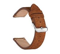 MENGXIU MENGKE Cinturini for orologi in pelle scamosciata da 18 mm, 20 e 22, cinturini in bovina opaca compatibili con Watch GT3/GT3 Pro, cinturino(Golden Brown-Silver,18mm)
