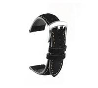 MENGXIU MENGKE Cinturino For Orologio In Pelle Scamosciata 18 19 20 22mm Cinturini A Sgancio Rapido Accessori For Bracciale Di Ricambio Vintage Retrò Fatti A Mano(Black,18mm)
