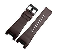 MENGXIU MENGKE Cinturino for Orologio in Vera Pelle Compatibile con Diesel DZ1216 DZ1273 DZ4246 DZ4247DZ287 Cinturino for Orologio da Uomo Cinturino da Polso Cinturino(BrownB Black Buckle)