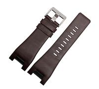 MENGXIU MENGKE Cinturino for Orologio in Vera Pelle Compatibile con Diesel DZ1216 DZ1273 DZ4246 DZ4247DZ287 Cinturino for Orologio da Uomo Cinturino da Polso Cinturino(BrownB Silver Buckle)