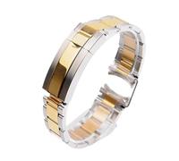 MENGXIU MENGKE Cinturino per orologio compatibile con Rolex Daytona Water Ghost Submariner Watch Accessories Band Chain 20 mm 21 mm cinturino in acciaio inox massiccio, 21mm No Logo, Pelle, Non pietra