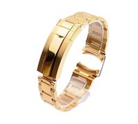 MENGXIU MENGKE Cinturino per orologio compatibile con Rolex Daytona Water Ghost Submariner Watch Accessories Band Chain 20 mm 21 mm cinturino in acciaio inox massiccio, 21mm With Logo, Pelle, Non