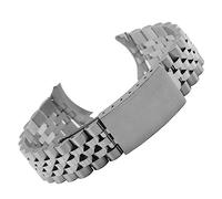 MENGXIU MENGKE Cuved End Strap Compatibile con Rolex Datejust. Cinturino per orologio fisso in acciaio inox, 13 mm, 17 mm, 18 mm, 19 mm, 20 mm, 21 mm, 22 mm, 22mm, Pelle, Non pietra preziosa