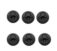 MENGXIU MENGKE - Set di 2 chiavistelli neri per barche, compatibili con camper e barche, maniglia rotonda non bloccabile, serratura di ricambio per porta del ponte marino (6 pezzi)