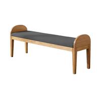 MENGXUAN Cuscini per Panca Personalizzati 54 x 122 cm con Fondo Antiscivolo Cuscino da Terrazza Esterne Sedili Pranzo Dimensioni Personalizzate per Mobili da Terrazza e Finestre, Grigio Scuro