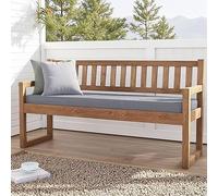 MENGXUAN Cuscino per Panca Personalizzato 54 x 122 cm con Fondo Antiscivolo Cuscino per Davanzale Fodera Lavabile per Panchina da Giardino Terrazza Tavolo da Pranzo Panchina, Grigio Chiaro