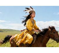 mengzhiyi Kit Punto Croce, Giovane ragazza a cavallo Schemi Quadri Set Ricamo Punto Croce Kit da Ricamare Starter Prestampato Stampato Cross Stitch Embroidery Ricami 11CT 40x50cm