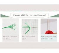 mengzhiyi Kit Punto Croce, Immagine di uccelli e fiori retrò Schemi Quadri Set Ricamo Punto Croce Kit da Ricamare Starter Prestampato Stampato Cross Stitch Embroidery Ricami 11CT 40x50cm