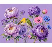 mengzhiyi Set per Punto Croce, per Principianti, Uccellino 11CT Kit Punto Croce Prestampato, Set da Ricamo fai da te, con Istruzioni,40x50cm