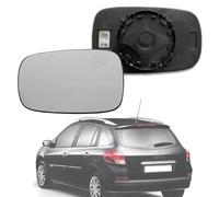 MengZJ Vetro Specchio per Clio II III IV Specchietto Retrovisore Esterno Porta Laterale Sinistro Destro Riscaldato con Piastra di Supporto 1994-2019,right-2005-2009
