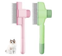 Menibeuty 2 spazzole per gatti e pettine, spazzola per capelli gatti con denti metallici lunghi e corti, pettine per gatti per capelli lunghi e corti, prevenzione di animali domestici che si staccano