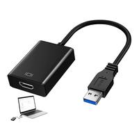 Menibeuty Cavo USB a HDMl, adattatore USB a HDMl, 3.0/2.0 Convertitore video multischermo, cavo convertitore per PC, laptop, monitor, proiettore da scrivania, TV