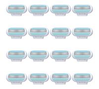 Menibeuty Confezione da 16 lame di ricambio da donna per Venus Smooth, sistema a 3 lame, lame con striscia scorrevole, compatibile con manici Gill ette Venus, rasatura delicata per pelli sensibili