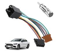 Menibeuty Set di 2 adattatori per autoradio, adattatore ISO per autoradio, adattatore radio per auto, adattatore DIN ISO 15 + 30 adattatori per radio auto