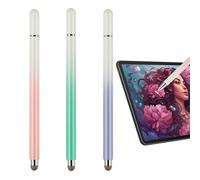Menibeuty Set di 3 penne capacitive, pennino capacitivo per touch screen Smart Pen universale 2 in 1, compatibile con tutti i touch screen di tablet Ga1axy/Xiaomi/Hua vvei/1Pad (viola+rosa+verde)