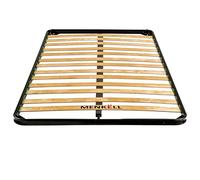 MENKËLL - Rete Letto Ortopedica Da Appoggio Senza Piedi Rinforzata per letto da Incasso - Telaio in Ferro e Doghe in Legno - Per Tutti i Tipi di Materassi, Supporta Fino a 170kg